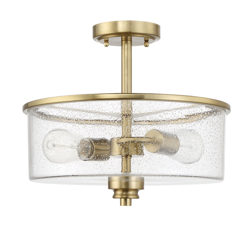 Craftmade 50552-SB Bolden 2 Light Convertible Semiflush -Satin Brass