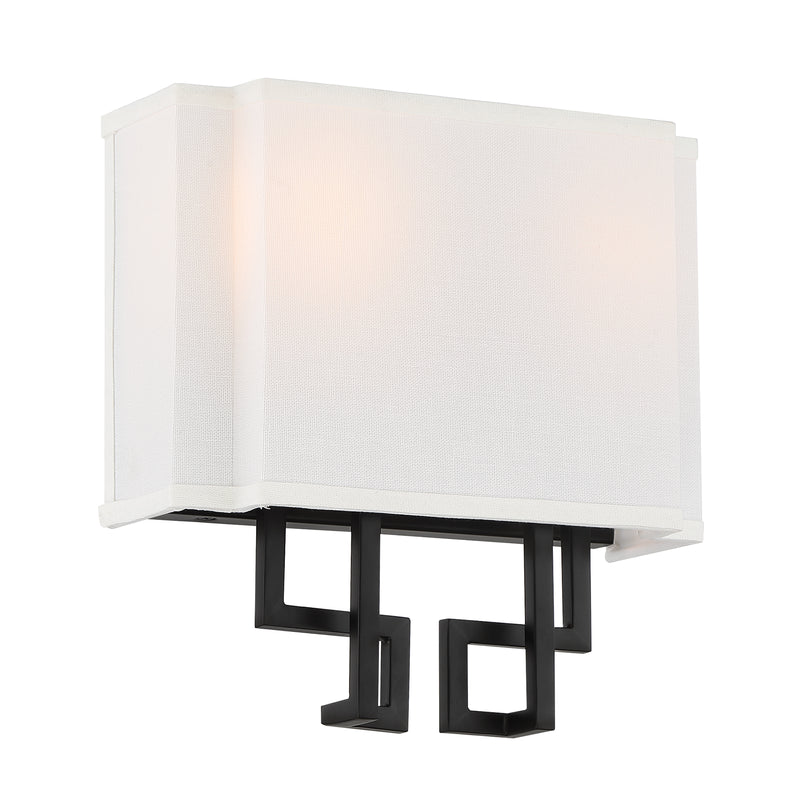 Minka Lavery Upham Estates 2 Light Wall Sconce-Coal