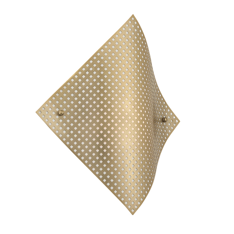 George Kovacs P5770-695 Grid 1 Light Wall Sconce -Soft Brass