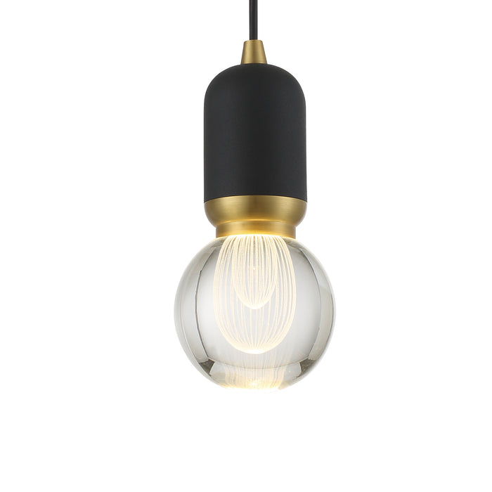 George Kovacs P5590-793-L Mixed Up LED Mini Pendant Light -Sand Coal and Mountain Gold