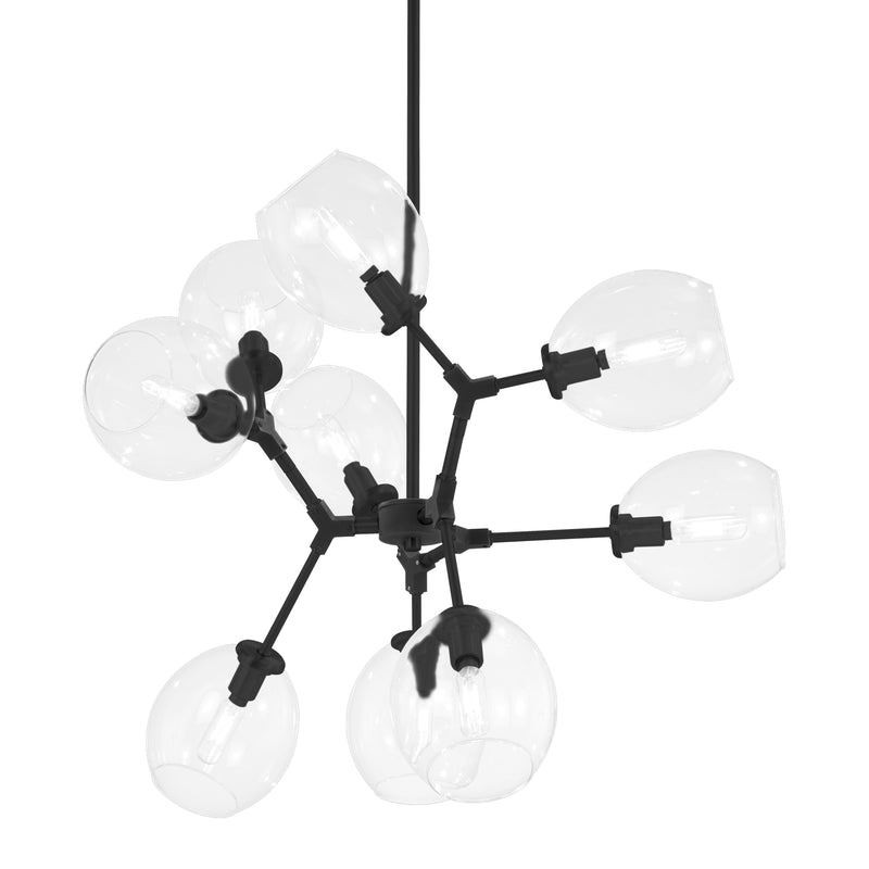 George Kovacs P1369-66A Nexpo 9 Light Chandelier -Coal
