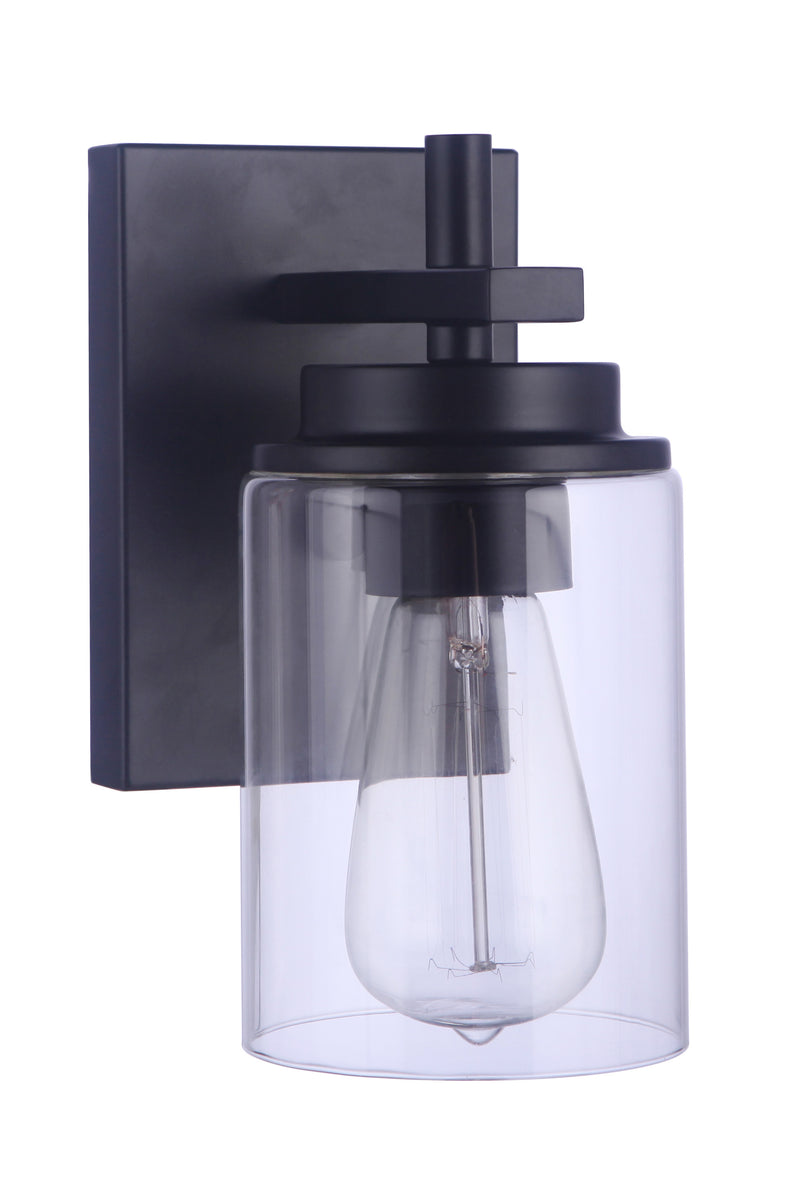 Craftmade 17405FB1 Reeves 1 Light Wall Light Sconce -Flat Black