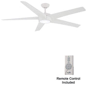 Minka Aire Skymaster 65" Flat White LED Ceiling Fan with Remote Control - ALCOVE LIGHTING