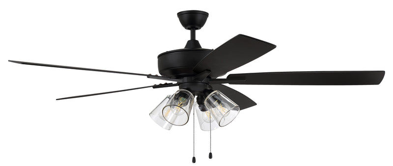 Craftmade S104FB5-60FBGW Super Pro 104 LED Ceiling Fan -Flat Black