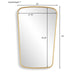 Zenval Gold Leaf Mirror | Modern Iron Frame Bathroom Vanity Mirror (22 in. W x 34 in. H x 1 in. D)