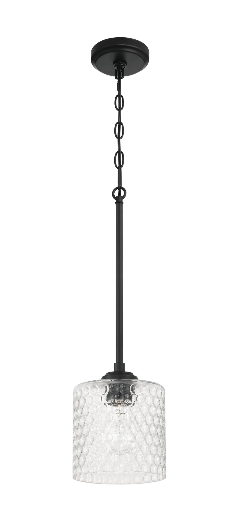 Craftmade 60591-FB Claire 1 Light Mini Pendant -Flat Black