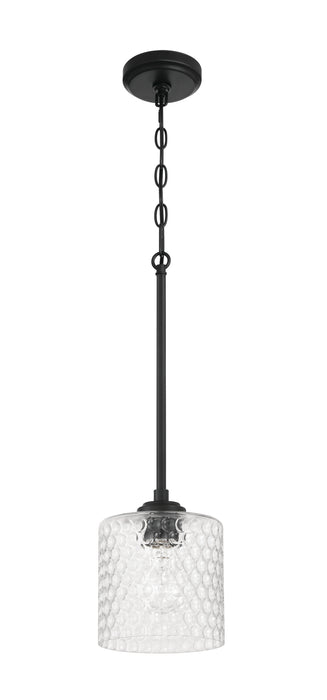 Craftmade 60591-FB Claire 1 Light Mini Pendant -Flat Black