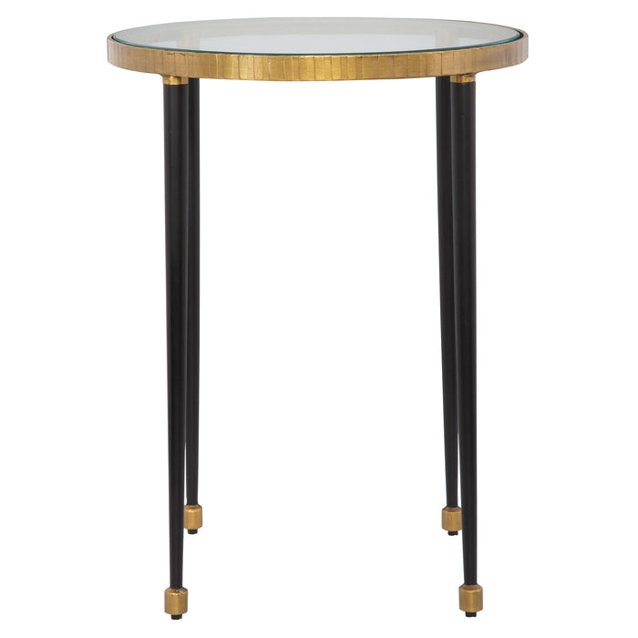 Uttermost Stiletto Antique Gold Side Table