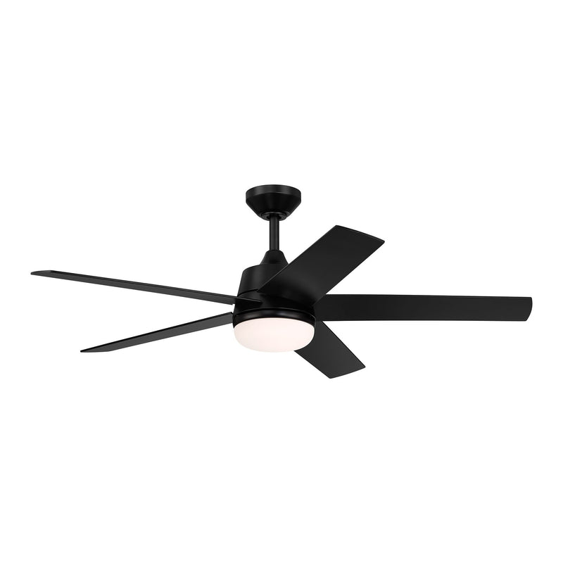 Astrea 52 in. Smart Matte Black Modern Ceiling Fan with LED Light and Remote