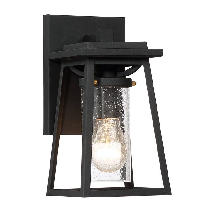 Minka Lavery Great Outdoors Lanister Court 1 Light Outdoor Wall Mount-Coal W/Gold