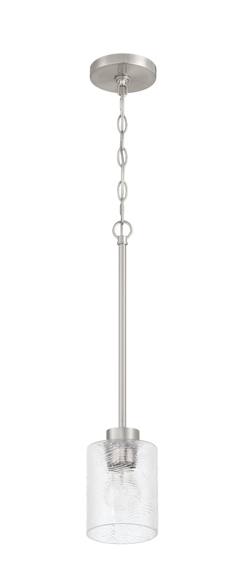 Craftmade 60291-BNK Lyndsey 1 Light Mini Pendant -Brushed Polished Nickel