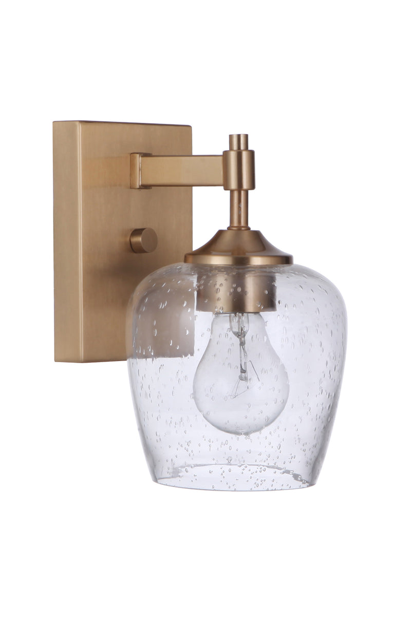 Craftmade 12406SB1 Stellen 1 Light Wall Light Sconce -Satin Brass