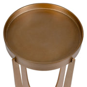 Velora Accent Table | Cast Aluminum and Old Brass Antique (12 in. W x 24 in. H)
