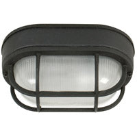 Craftmade Z396-TB Oval Bulkhead 1 Light Small Flush/Wall Mount -Textured Black