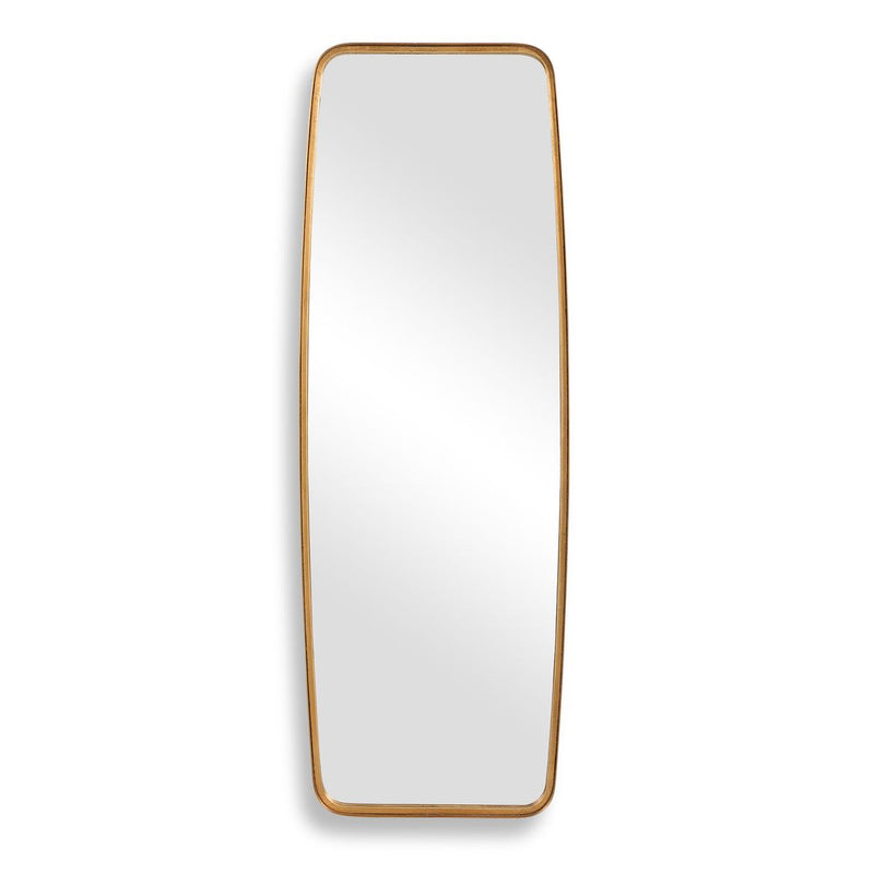 Vintura Gold Leaf Mirror | Modern Rectangle Metal Frame Bathroom Vanity Mirror with Rounded Corners (21 in. W x 60 in. H x 2 in. D)