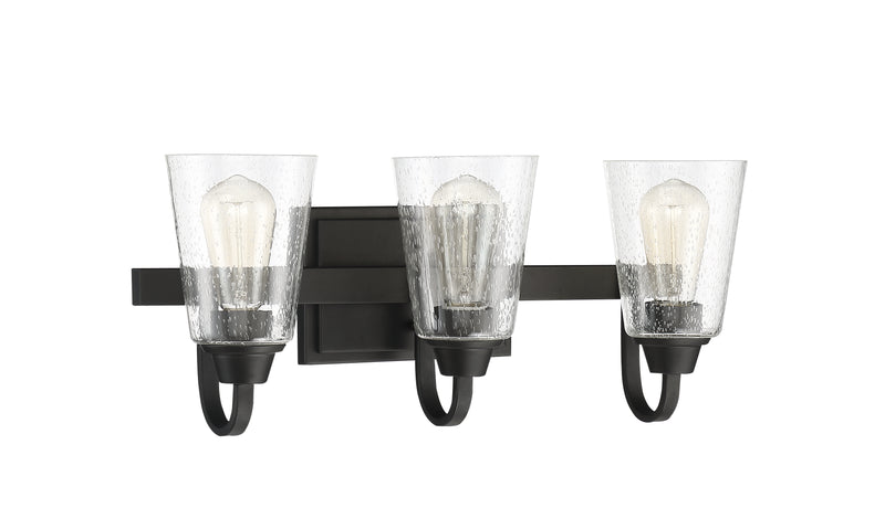Craftmade 41903-ESP-CS Grace 3 Light Bathroom Vanity Light -Espresso (Clear Seeded Glass)