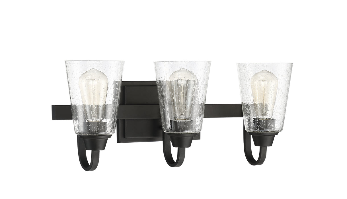 Craftmade 41903-ESP-CS Grace 3 Light Vanity -Espresso (Clear Seeded Glass)
