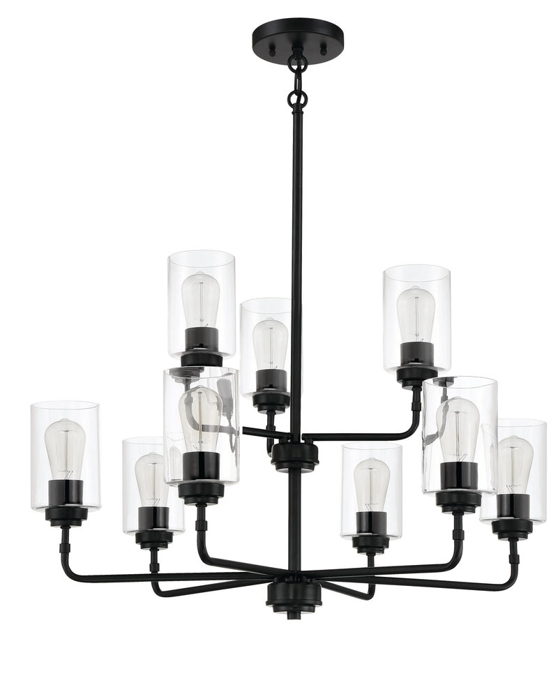 Craftmade 56029-FB Stowe 9 Light Chandelier -Flat Black