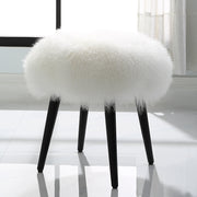 Uttermost Wooly Sheepskin Accent Stool - ALCOVE LIGHTING