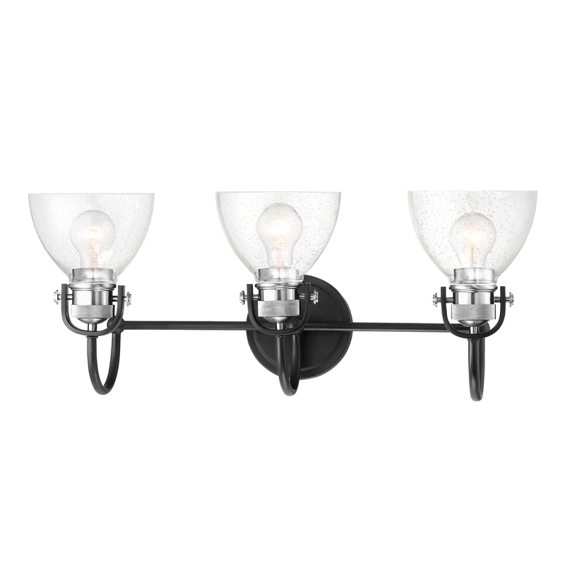 Minka Lavery Monico 3 Light Bathroom Vanity Light-Coal - ALCOVE LIGHTING
