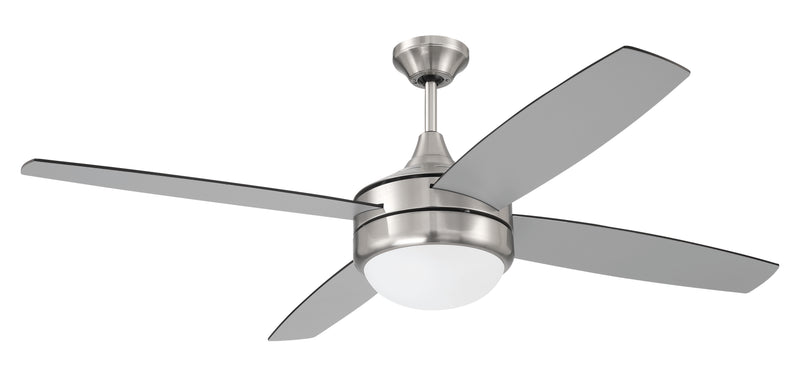 Craftmade PHZ52BNK4-BNGW Phaze II 4- Blade LED Ceiling Fan -Brushed Polished Nickel