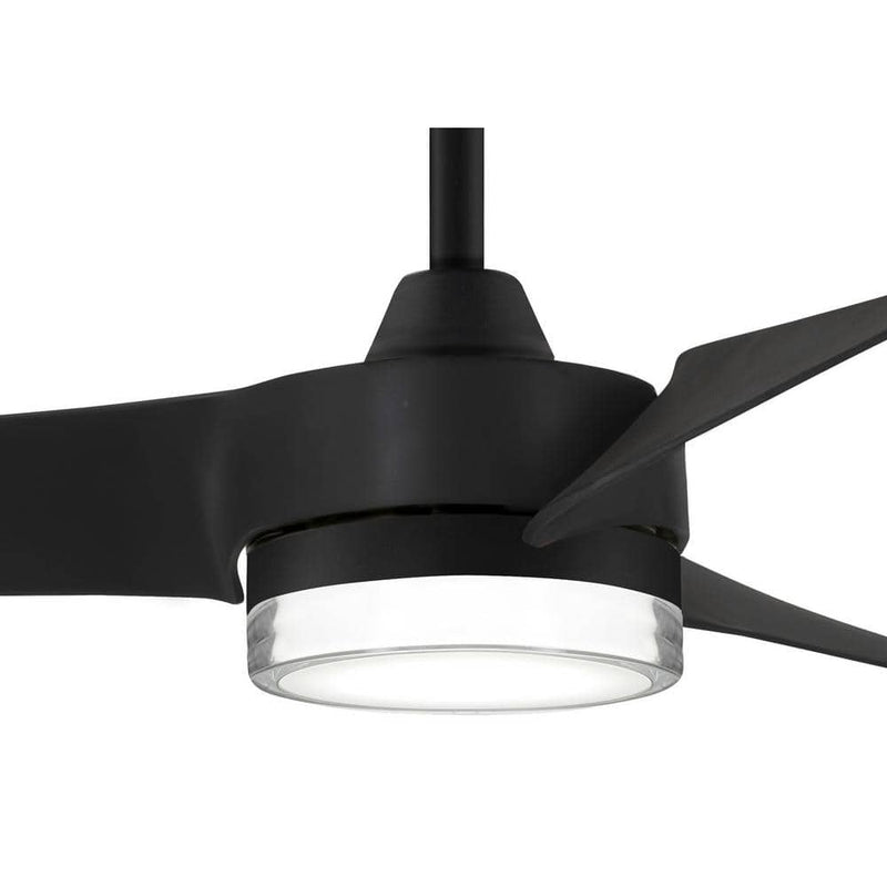 Minka Aire F692L-CL Veer 56" Coal Black LED Ceiling Fan with Remote Control - ALCOVE LIGHTING