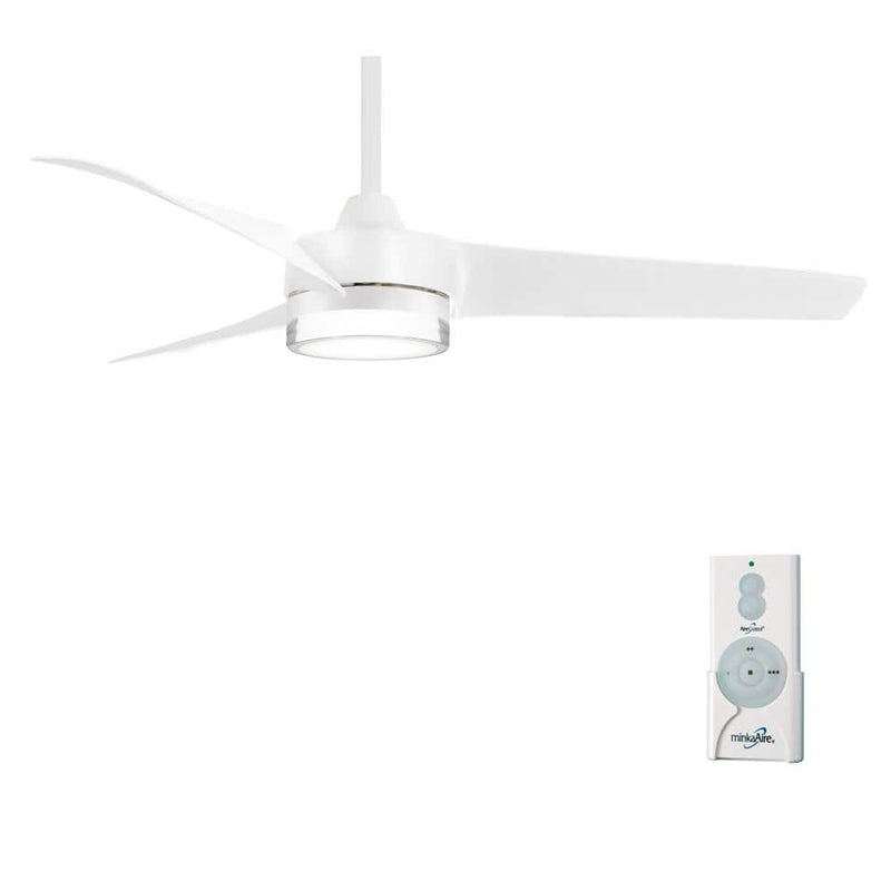 Minka Aire F692L-WHF Veer 56" Flat White LED Ceiling Fan