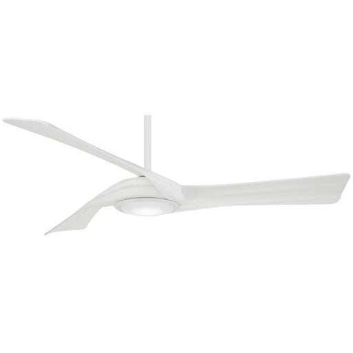 Minka Aire F714L-WHF Curl 60" Flat White LED Ceiling Fan