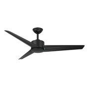 Minka Aire F646L-CL Verna 52-inch indoor ceiling fan in Coal Black with 3 ABS blades, integrated LED light cover, and remote control