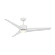 Minka Aire F646L-WHF Verna 52-inch 5CCT LED indoor ceiling fan in Flat White with 3 blades, integrated LED light, and remote control