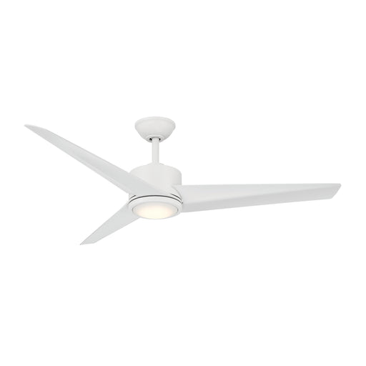 Minka Aire F646L-WHF Verna 52-inch 5CCT LED indoor ceiling fan in Flat White with 3 blades, integrated LED light, and remote control
