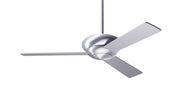 Modern Fan Company Altus 42-inch modern ceiling fan in brushed aluminum with aluminum plywood blades, downrod mount and wall control
