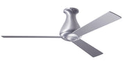 Modern Fan Company Altus 52 inch brushed aluminum flush mount ceiling fan with aluminum wood blades and wall control