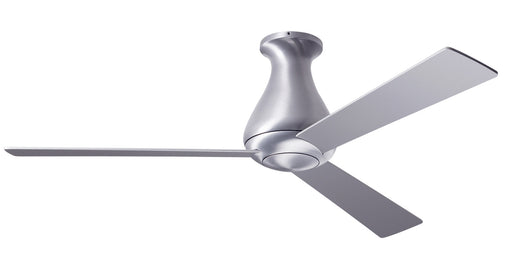 Modern Fan Company Altus 52 inch brushed aluminum flush mount ceiling fan with aluminum wood blades and remote control