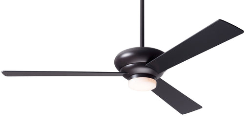 Modern Fan Company Altus LED 52-inch modern ceiling fan in dark bronze with black plywood blades, downrod mount and remote control