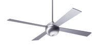 Modern Fan Company Ball 52 inch brushed aluminum ceiling fan with aluminum wood blades and remote control
