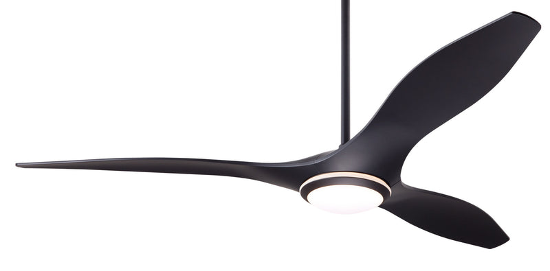 Modern Fan Company IC Brisa LED DC 56 inch matte black modern ceiling fan with remote control designed by Guto Indio da Costa