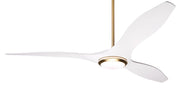 Modern Fan Company IC Brisa LED DC 56 inch satin brass and translucent ABS blades modern ceiling fan with remote control designed by Guto Indio da Costa