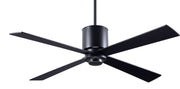 Modern Fan Company Lapa 50 inch dark bronze downrod ceiling fan with black wood blades and wall control