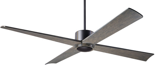 Modern Fan Company Nouveau DC 56-inch ceiling fan in dark bronze with graywash blades and remote control