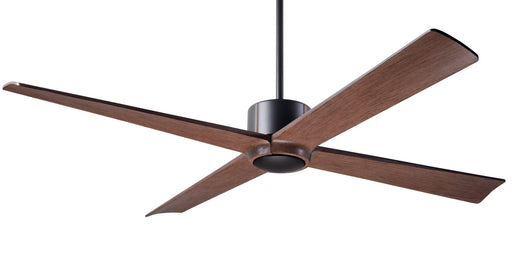 Modern Fan Company Nouveau DC 56-inch ceiling fan in dark bronze with mahogany blades and remote control