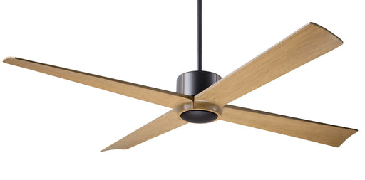 Modern Fan Company Nouveau DC 56-inch ceiling fan in dark bronze with solid wood maple blades and remote control