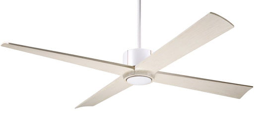 Modern Fan Company Nouveau DC 56-inch ceiling fan in matte white with whitewash blades and remote control