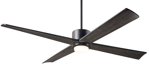 Modern Fan Company Nouveau DC LED 56-inch ceiling fan in dark bronze with ebony blades and remote control