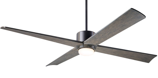 Modern Fan Company Nouveau DC LED 56-inch ceiling fan in dark bronze with graywash blades and remote control