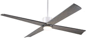 Modern Fan Company Nouveau DC LED 56-inch ceiling fan in matte white with graywash blades and remote control