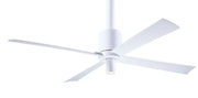 Modern Fan Company Pensi LED DC 52-inch Gloss White ceiling fan with white color ABS blades and wall control