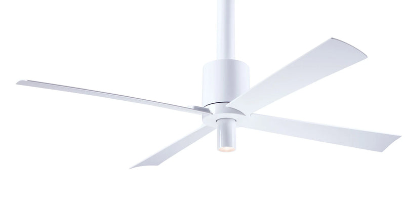 Modern Fan Company Pensi LED DC 52-inch Gloss White ceiling fan with white color ABS blades and wall control