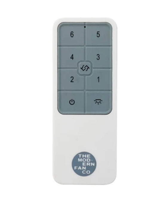 Modern Fan Company RC 6-speed ceiling fan remote control with light dimmer for compatible modern ceiling fans