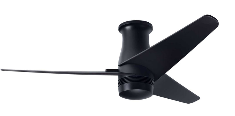 Modern Fan Company Velo DC 48 inch dark bronze flush mount ceiling fan with dark ABS blades and remote control